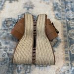 Sam Edelman Brown Suede Slide Platform Sandals with Tortoise Buckle Size 8 Photo 3