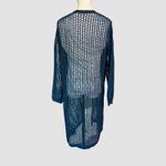 Free People Blue Crochet Open Knit Cardigan Women’s XS 100% Cotton Cover Up NWT $198 Photo 5