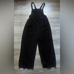 Halara  Black Overalls Jumpsuit Pleated Adjustable Strap Pockets Casual Size M Photo 1