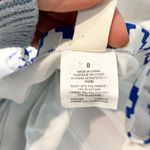 J.Crew x SZ Blockprints Geo One Piece Swimsuit Bathing Suit Blue White 8 Photo 2