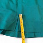 Carla Roveda Teal 100% Wool Pleated Midi Skirt Italian Designer Size L Green Photo 7