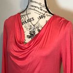 TIFFANY & GREY CORAL FITTED SLOUCH LONG SLEEVE LIGHTWEIGHT TOP SIZE MED Orange Photo 7