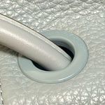 Michael Kors  Large Pebbled Leather Dalia Dusty Blue Tote Shoulder Bag Photo 3