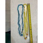 Lot of two beaded necklaces , turquoise yellow Photo 2