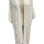 Chico's Size 1 Crochet Duster Open Long Cardigan Womens Size Large Photo 0