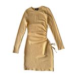 Lulus Show Off a Little Mustard Yellow Ribbed Cutout Bodycon Dress Size M Photo 5
