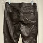 White House | Black Market  High Rise Skinny Faux Leather Pants Size 6S Black Photo 4