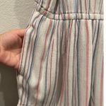 American Eagle White Double V Ruffle Neck Pockets Romper Photo 2