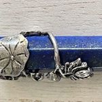 Wire wrapped Lapis lotus sword pendant, amulet, meditation Blue Photo 6
