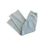 Women’s Distressed Flare Bottom Light Washed Distress Jeans Size Large Blue Photo 4