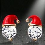 Festive Red Santa Hat Earrings Photo 1