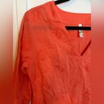 Helen Jon Coral Floral Embroidered Swim Cover Tunic Orange Photo 6