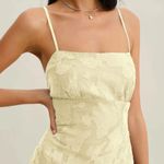 Rihoas Yellow Jacquard Corset Slip Maxi Dress Size XS Photo 1