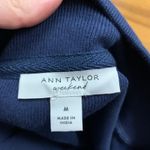 Ann Taylor Weekend Mock Neck Top Womens Medium Ruffle Trim Long Sleeve Pullover Photo 3