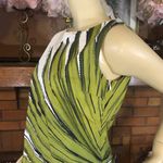 Piazza Sempione GREEN & BLUE "FINE FEATHERS" ITALIAN COTTON SHIFT DRESS (M) Photo 9