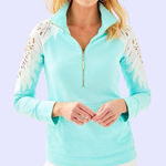 Lilly Pulitzer Mint Lace Sleeve Sweatshirt Photo 0