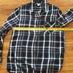 Woolrich  Black & White Plaid Button Up Tab Sleeve Small Photo 2
