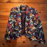 Ellen Tracy  Cardigan Sz 10 Artsy Open Front Cottage Boho Charm School Floral Photo 0