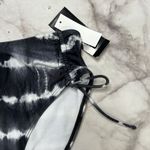 California Waves  Juniors Tie-Dyed High-Waist Bikini Bottoms Black M Side Tie New Photo 2