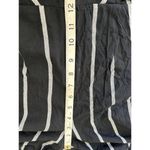 Black & White Buckle V-Neck Zip Front Woven Striped Jumpsuit Black/white size Small Photo 9