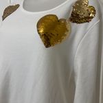 Quacker Factory  Sequin Heart Shirt Photo 4