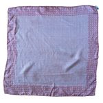 Source Unknown Vintage 90s Warm Pink Houndstooth Mosaic Trim 22x23 Silk Neck Scarf Photo 2