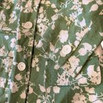 Loft By Ann Taylor Green Floral Linen Blend Trench Coat Pockets Womens Size 2 Photo 7