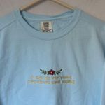 Comfort Colors Taylor Swift Embroidered Song Lyric Light Blue Crewneck Sz 2XL Photo 1