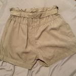 Thread and Supply Olive Green Paper Bag Waist Shorts Photo 2