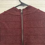 French Connection Danni Burgundy Metallic Bandage Mini Dress Photo 8