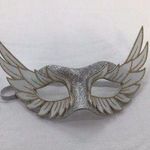 Claire’s Angel Masquerade Mask Silver White Gold Glitter Halloween Cos Play Photo 0