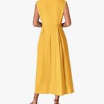 Amazon Essentials Yellow Pleated Midi Sundress Size L Photo 1