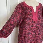 Cut loose floral 3/4 sleeve tunic dress Pink Size L Photo 10