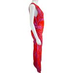 Alden Adair Red Floral Maxi Dress Size S Orange Photo 3