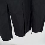 Anthropologie Dress SZ Large Midi Black Slit Halter Fringe Stretch Linen Cotton Photo 11