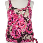 Maxine of Hollywood  Tankini Top 14 Pink Floral Blouson Retro Glam Pool Beach Photo 0