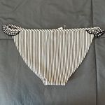 Aerie  Swim Seersucker Black/White Striped Ruffle Bikini Bottom Size XS NWT Photo 1
