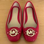 Michael Kors Leather Red Saffiano Fulton Moccasin Flat Shoes size 6m Photo 0