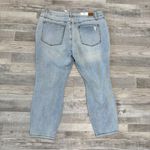 Judy Blue  NWT mid rise boyfriend fit jeans distressed light wash size 22W I50 Photo 9