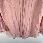 J Jill Love Linen Button Up Shirt Pink Long Sleeve Tall Medium beach boho Photo 2