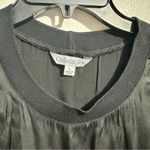 Black Ruffled Boxy Tank Top Satin (991) Size L Photo 2