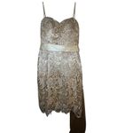Cinderella Divine NWT  Gold Lace Cocktail Dress - Size M Photo 2