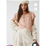 Free People  Terese Top Pink Velvet Size XS Photo 2