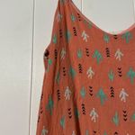 Crescent Tank Boho Cactus Print Ruffle Hem Orange Medium 5 FOR $25 💵 💲 Photo 2