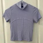 Aritzia Wilfred Meline Mock Neck Crop Top (Size M) Purple Size M Photo 0