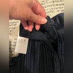 J.O.A. Blue Flare Sleeve Off The Shoulder Velvet Pleated Top Blouse Photo 9