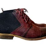 Franco Sarto Halix Burgundy Distressed Leather Chukka Boot Black Cherry Size 5 Photo 7