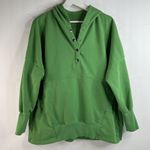 Campfire Cozy Size L Hooded Sweatshirt Henley Casual Loose Kangaroo Pocket Green Size L Photo 3
