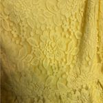 Sandra Darren Yellow Lace Midi Dress size 14 Photo 3