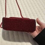 Handmade Le Regale Red Beaded Bead Mini Purse Handbag Photo 9